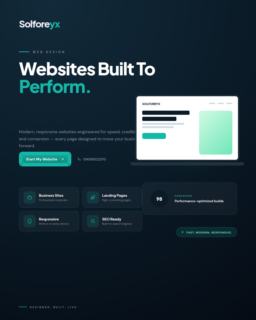 Website design by Solforeyx — modern, responsive business website built with clean HTML, CSS and JavaScript